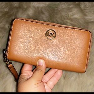 MICHAEL KORS Camel Leather Wallet